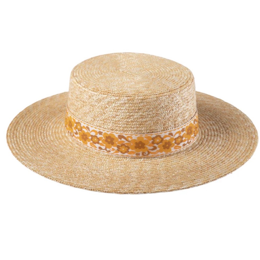 Lack of Color, The Spencer Boater in Retro Marigold, size L, NWT